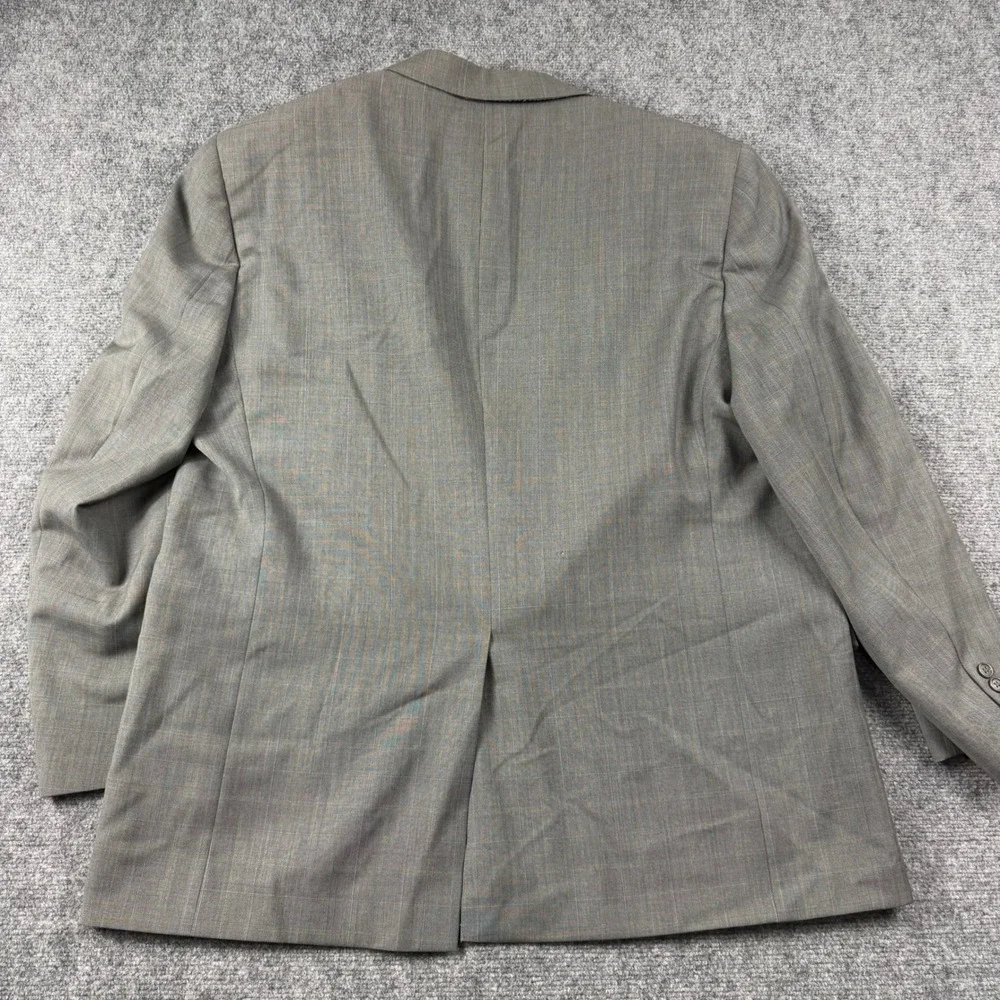 Hart Schaffner Marx Blazer Mens 48 Grey Plaid Nordstrom Two Button Suit Jacket